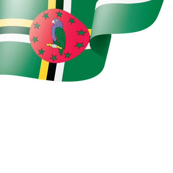 Bandeira Dominica, ilustração vetorial sobre um fundo branco —  Vetores de Stock