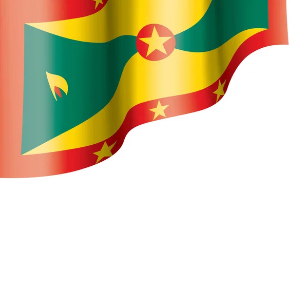 Vlag van Grenada, vectorillustratie op een witte achtergrond — Stockvector