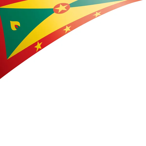Grenada-Flagge, Vektorabbildung auf weißem Hintergrund — Stockvektor