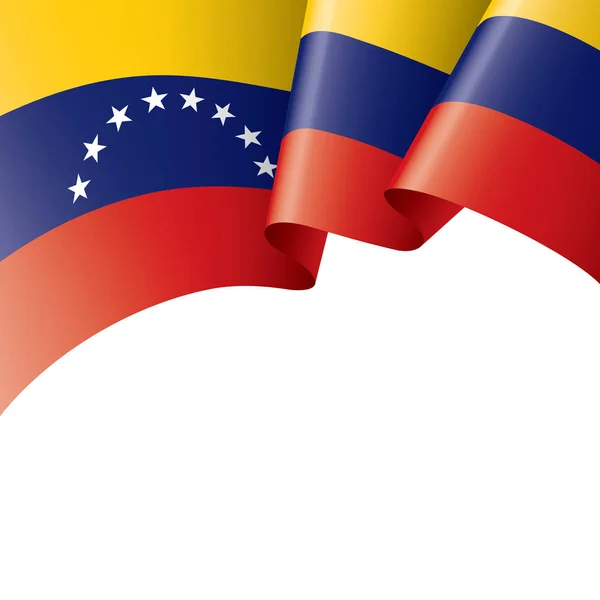 Bandera de Venezuela, ilustración vectorial sobre fondo blanco — Archivo Imágenes Vectoriales
