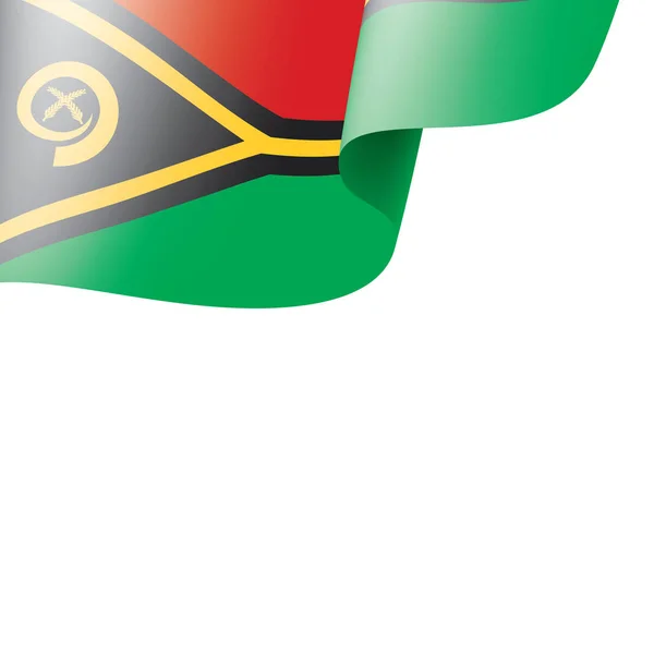 Bandera de Vanuatu, ilustración vectorial sobre fondo blanco — Vector de stock