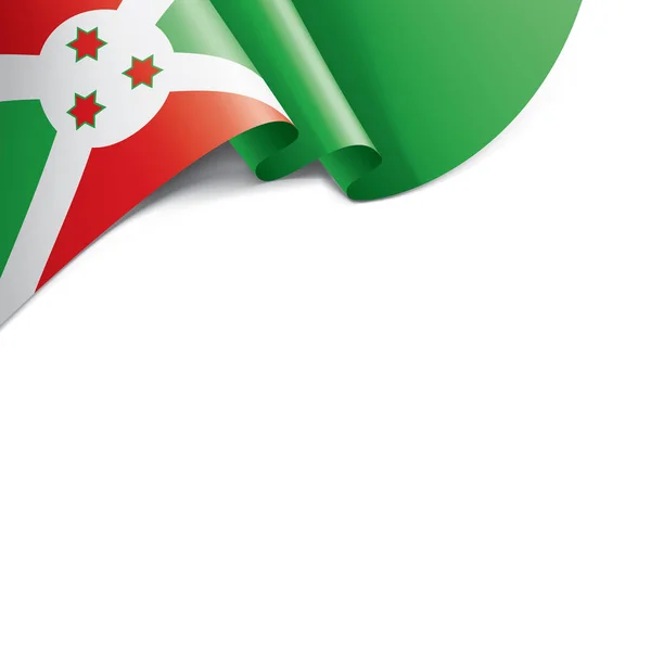 Bandera de Burundi, ilustración vectorial sobre fondo blanco — Vector de stock