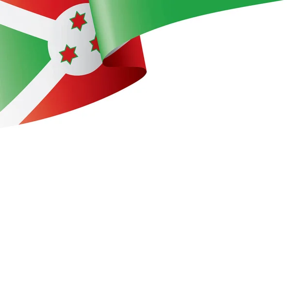 Bandiera Burundi, illustrazione vettoriale su sfondo bianco — Vettoriale Stock