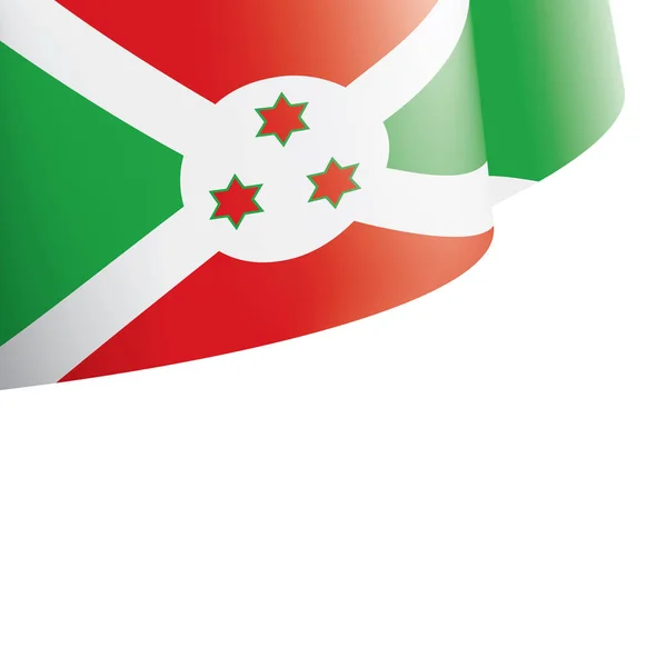 Bandeira do Burundi, ilustração vetorial sobre um fundo branco — Vetor de Stock