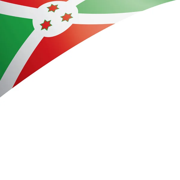 Burundi zászló, egy fehér háttér vektor illusztráció — Stock Vector