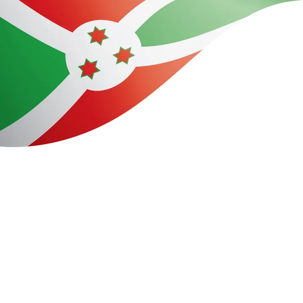 De vlag van Burundi, vectorillustratie op een witte achtergrond — Stockvector