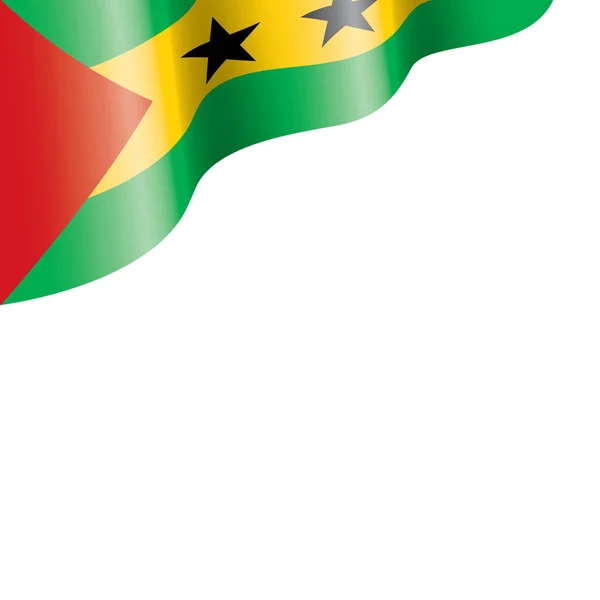 Bandiera Nazionale Sao Tome Principe Illustrazione Vettoriale Sfondo Bianco — Vettoriale Stock