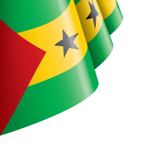 Flagge von Sao Tome und Principe, Vektordarstellung auf weißem Hintergrund — Stockvektor