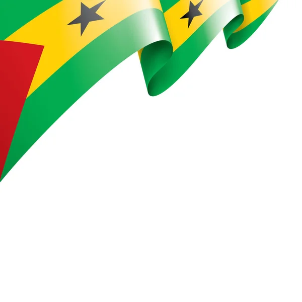 Σημαία Σάο Τομέ και Πρίνσιπε, διανυσματική απεικόνιση σε λευκό φόντο — Διανυσματικό Αρχείο