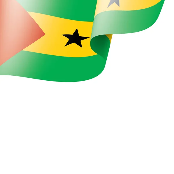 Bandera de Santo Tomé y Príncipe, ilustración vectorial sobre fondo blanco — Vector de stock