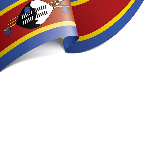 Drapeau du Swaziland, illustration vectorielle sur fond blanc — Image vectorielle