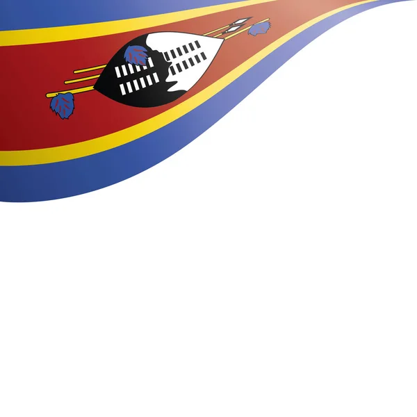 Swazilands flagga, vektorillustration på vit bakgrund — Stock vektor