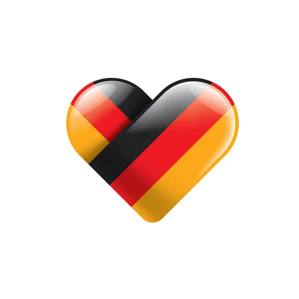 Duitsland vlag, vector illustratie op een witte achtergrond — Stockvector