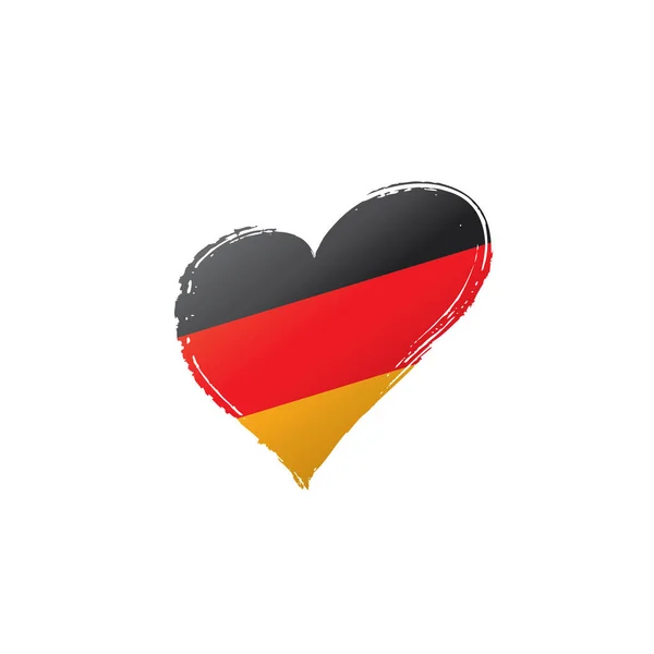 Bandera de Alemania, ilustración vectorial sobre fondo blanco — Vector de stock