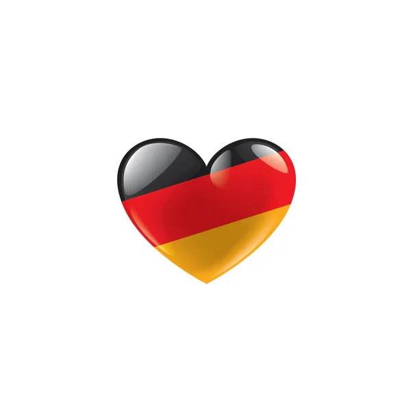 Bandera de Alemania, ilustración vectorial sobre fondo blanco — Vector de stock