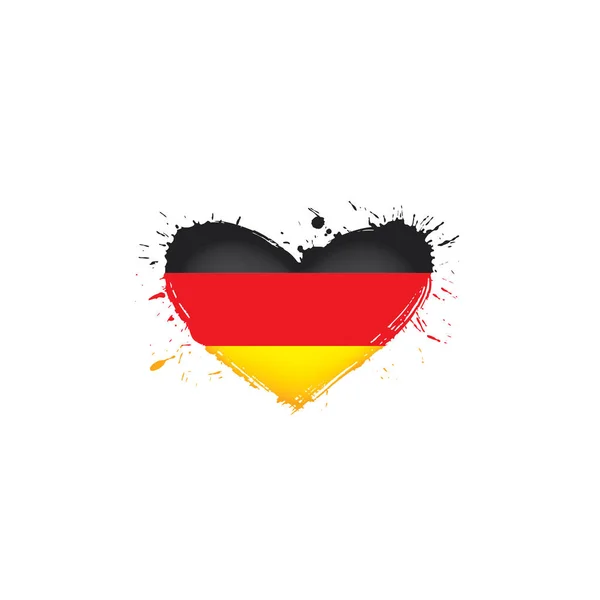 Σημαία Γερμανίας, διανυσματική απεικόνιση σε λευκό φόντο — Διανυσματικό Αρχείο