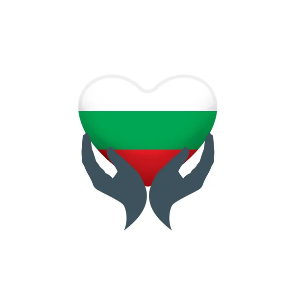 Bandera de Bulgaria, ilustración vectorial sobre fondo blanco — Vector de stock