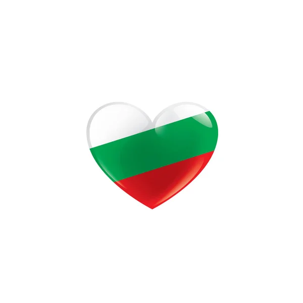 Bulgária zászló, vektor illusztráció fehér alapon — Stock Vector