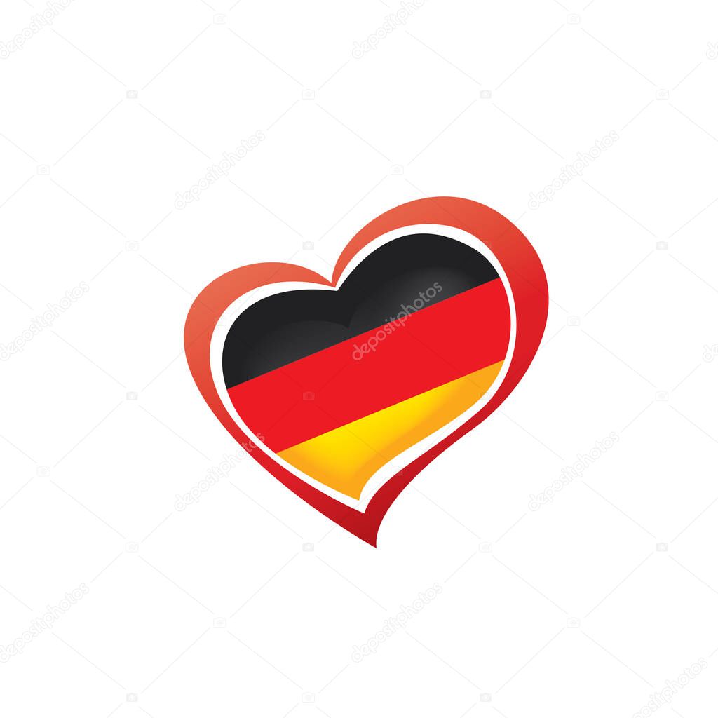 Germany flag, vector illustration on a white background