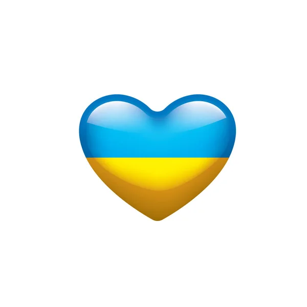 Flaga Ukrainy, ilustracja wektora na białym tle — Wektor stockowy