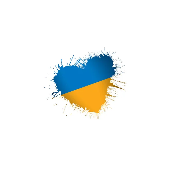 Σημαία Ουκρανίας, διανυσματική απεικόνιση σε λευκό φόντο — Διανυσματικό Αρχείο