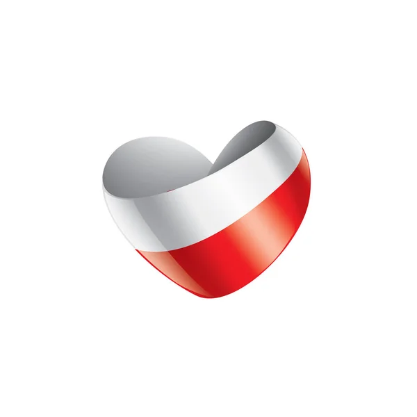 Drapeau Pologne, illustration vectorielle sur fond blanc — Image vectorielle