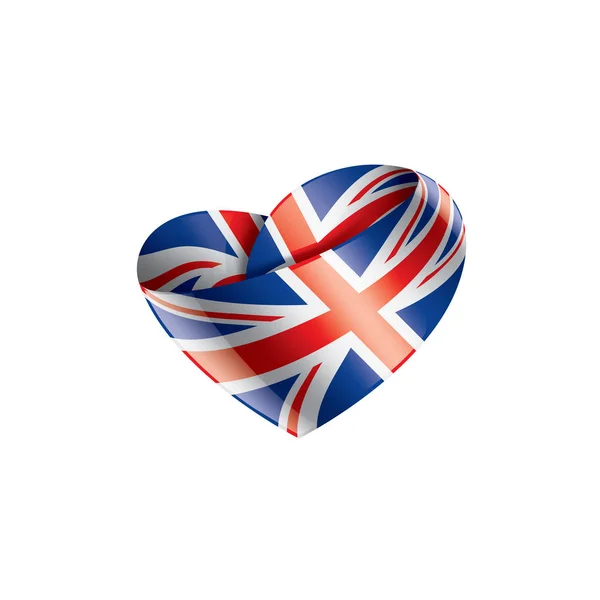 Bandiera britannica, illustrazione vettoriale su sfondo bianco — Vettoriale Stock