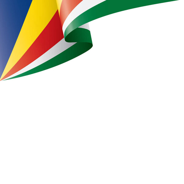 Сейшельский флаг, векторная иллюстрация на белом фоне