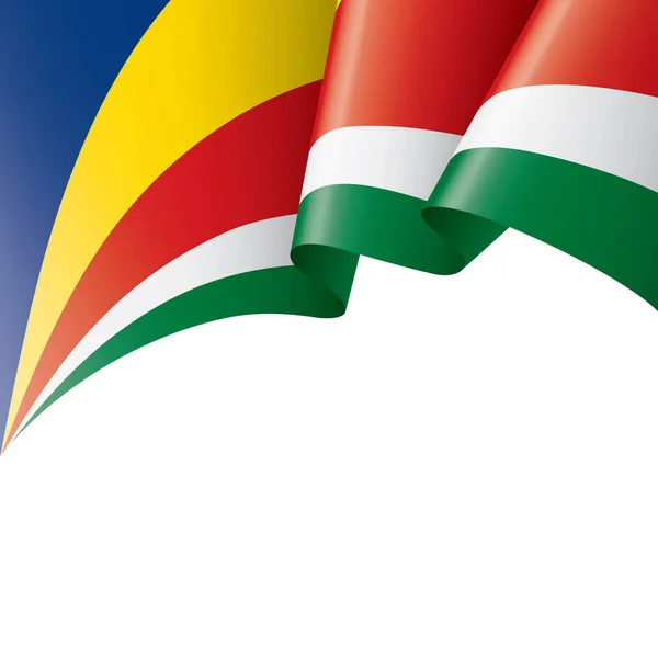 Σημαία Σεϋχελλών, διανυσματική απεικόνιση σε λευκό φόντο — Διανυσματικό Αρχείο