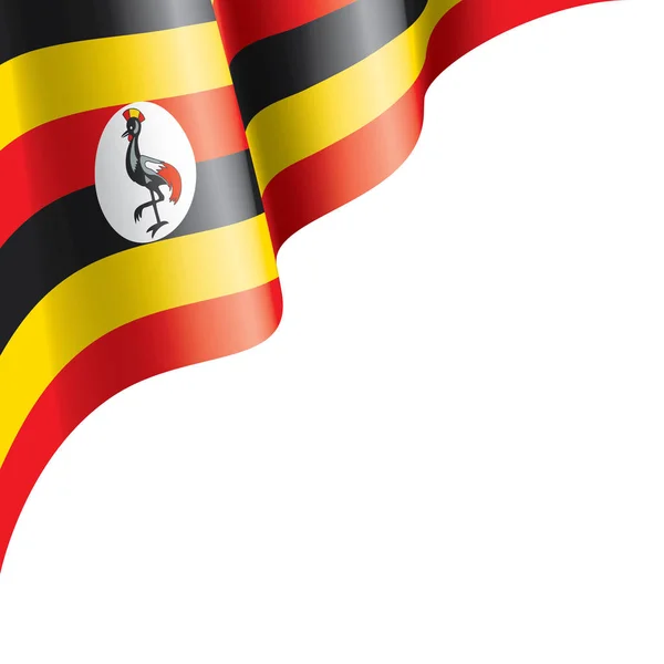 Bandera de Uganda, ilustración vectorial sobre fondo blanco — Archivo Imágenes Vectoriales