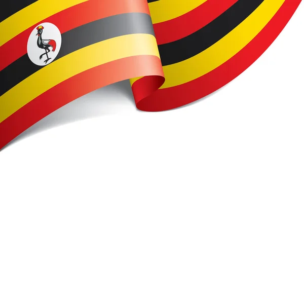 Uganda vlag, vector illustratie op een witte achtergrond — Stockvector