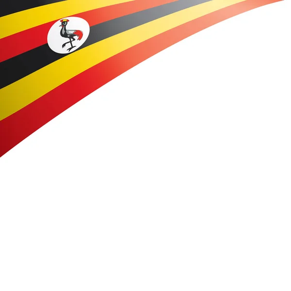 Uganda-Flagge, Vektorabbildung auf weißem Hintergrund — Stockvektor