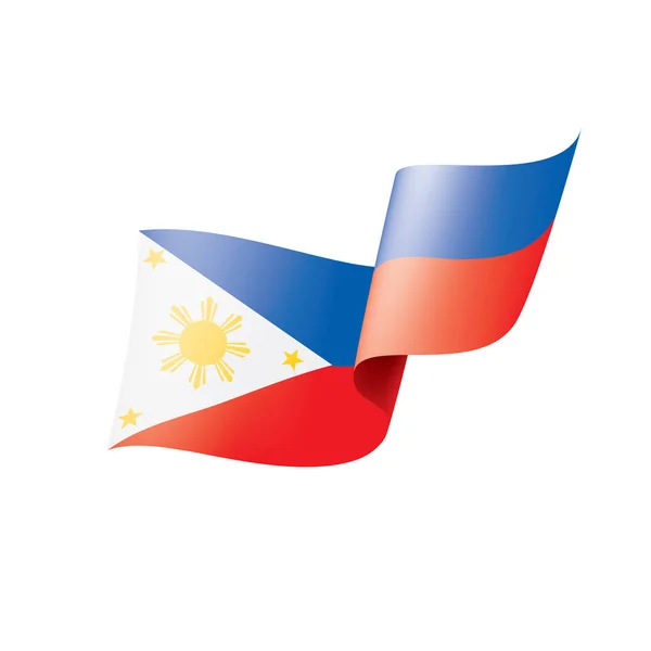 Drapeau des Philippines, illustration vectorielle sur fond blanc — Image vectorielle