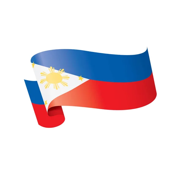 Drapeau des Philippines, illustration vectorielle sur fond blanc — Image vectorielle