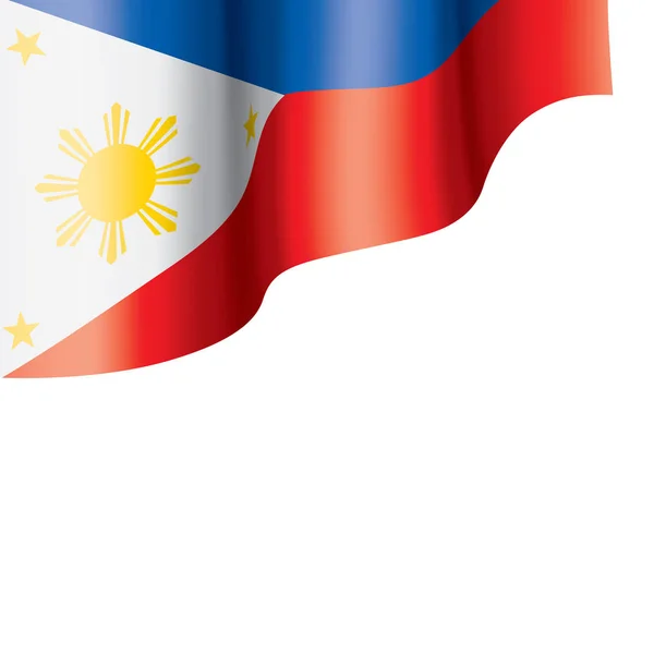 Bandera de Filipinas, ilustración vectorial sobre fondo blanco — Vector de stock