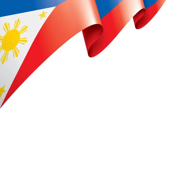 Bandeira das Filipinas, ilustração vetorial sobre um fundo branco —  Vetores de Stock