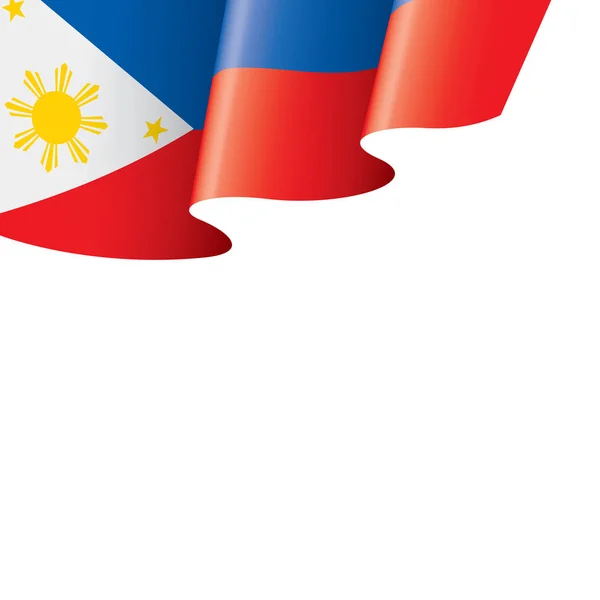 De vlag van de Filipijnen, vectorillustratie op een witte achtergrond — Stockvector