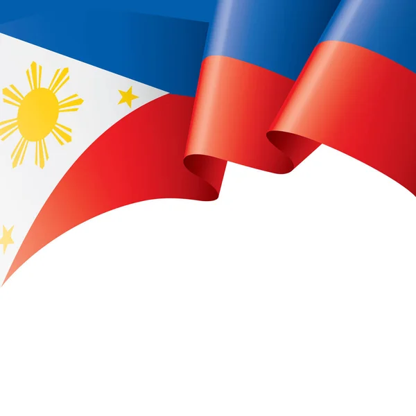 Bandeira das Filipinas, ilustração vetorial sobre um fundo branco — Vetor de Stock