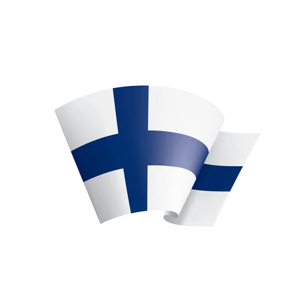 Finland flagga, vektorillustration på vit bakgrund — Stock vektor