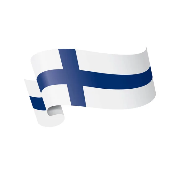 Finland flag, vector illustration on a white background — Stock Vector