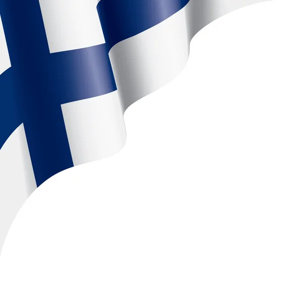 Vlajka Finska, vektorové ilustrace na bílém pozadí — Stockový vektor