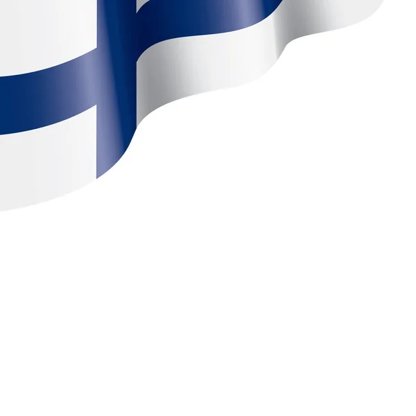 Vlag van Finland, vectorillustratie op een witte achtergrond — Stockvector