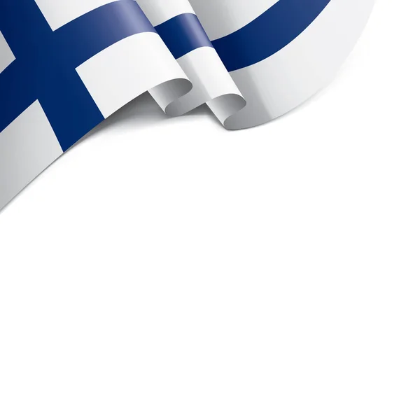 Vlag van Finland, vectorillustratie op een witte achtergrond — Stockvector