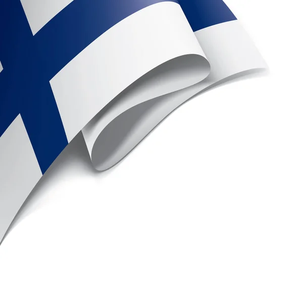 Finland flagga, vektorillustration på vit bakgrund — Stock vektor