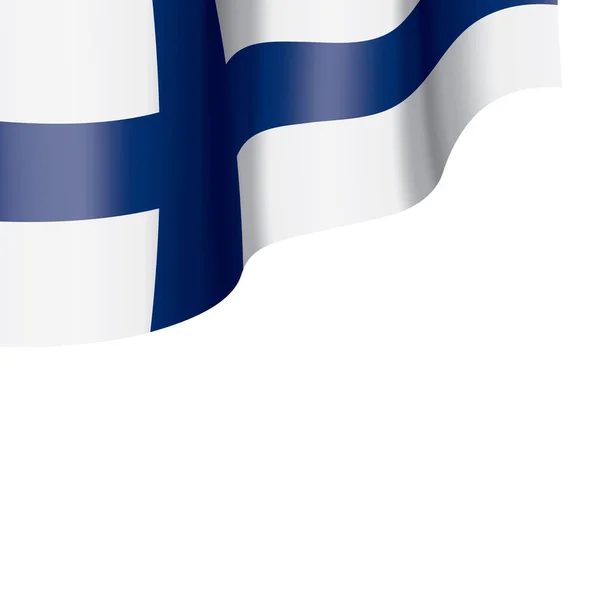 Bandeira da Finlândia, ilustração vetorial sobre um fundo branco —  Vetores de Stock