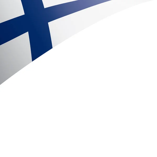 Finland flagga, vektorillustration på vit bakgrund — Stock vektor