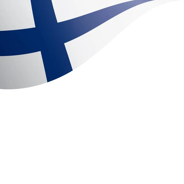 Finland flagga, vektorillustration på vit bakgrund — Stock vektor