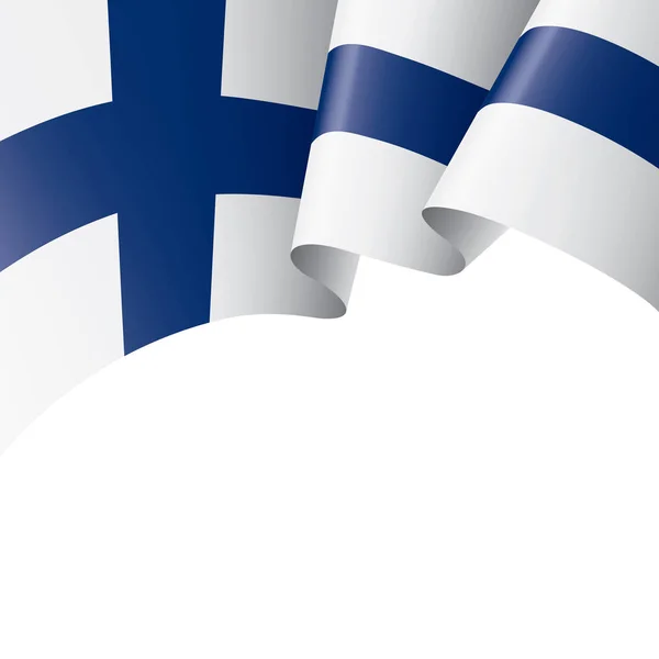 Bandera de Finlandia, ilustración vectorial sobre fondo blanco — Archivo Imágenes Vectoriales