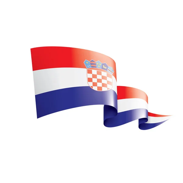 Σημαία Κροατία, εικονογράφηση διάνυσμα σε λευκό φόντο — Διανυσματικό Αρχείο