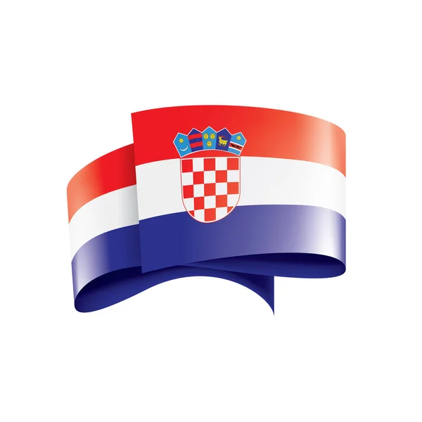 Vlajka Chorvatska, vektorové ilustrace na bílém pozadí — Stockový vektor